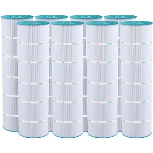 Hurricane Filters 8 Pack HF7488-04 Advanced Pool Filter Cartridge Replacement for PA106, Unicel C-7488, Filbur FC-1226 Models, White - 1 of 4