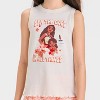 Girls' Moana Ribbed Ruffle Hem Tank Top - Off-White - 2 of 4