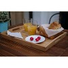 Attop Bamboo Serving Tray with Handles, Dinner Food Tray for Bed Breakfast Eating and Serving, for Coffee Table Ottoman TV - 4 of 4