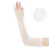 INSPIRE CHIC Women's Lace Floral Pearl Bowknot Polka Point Arm Fingerness Length Sleeves for Elegant Bridge Wedding Gloves 1 Pair - 3 of 4