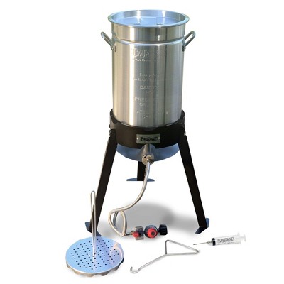 Bayou Classic 200-490 30-qt Aluminum Turkey Fryer Kit Features 30-qt Aluminum Stockpot w/ Lid Lift Hook