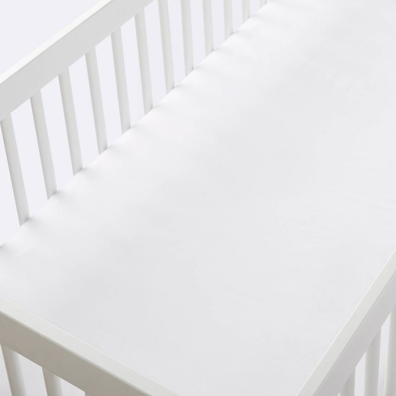 Fitted Crib Sheets Solid 2pk - Cloud Island&#8482; White, 4 of 7