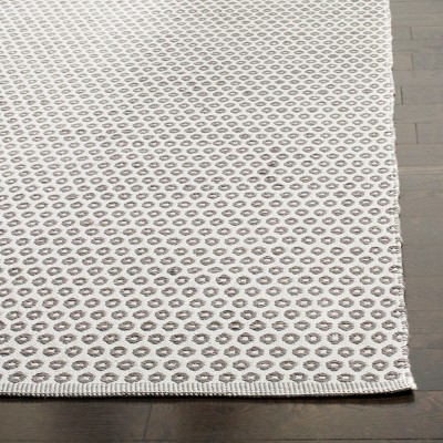 Coastal Charm Grey/Ivory 8' x 10' Handwoven Wool-Cotton Rug