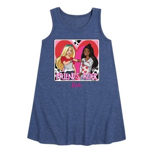 - Barbie - Friends Rock Graphic Sleeveless Aline Dress - 1 of 4