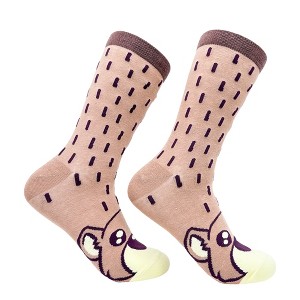 Crazy Dog T-Shirts Women's Bear Socks Funny Cute Cuddly Furry Mama Brown Bears Footwear - 1 of 4