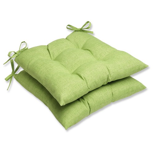 Outdoor 2-Piece Tufted Chair Cushion Set - Green