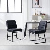 Upholstered PU Leather Dining Chairs Set of 2 with Metal Legs Armless Dining Chairs Upholstered Office Chairs - 4 of 4