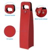 Unique Bargains Foldable Reusable Leather Wine Gift Bag for Picnic Party 2 Pcs - 3 of 3