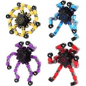 Transformable Fidget Spinners 4-Pack – Easter Basket Stuffers, Stress Relief Sensory Toys for Kids & Adults, ADHD & Autism Stimulating Gyros - 1 of 4