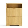 AENKYO Tall Shoe Cabinet with 3 Flip-Door Drawers - Modern Shoe Storage Organizer with Adjustable Shelf, Countertop, Walnut Finish - 4 of 4