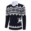 WhizMax Men's V-Neck Christmas Jacquard Pullover Sweater - 2 of 4