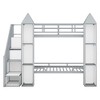 NicBex Twin over Twin Bunk Bed with Guardrail and Wardrobe,Castle-Shaped Loft Bed with Ladder and Multiple Storage,Bunk Beds for Bedroom - 4 of 4