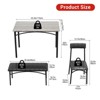 4-Person Dining Table Set with Upholstered Chairs and Bench, Rustic Kitchen Table and Chair Set for Small Space Apartment, Rectangular Table - 2 of 4