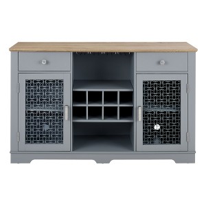 Bella Depot 56.46"W Sideboard with 2 Drawers and Elegant Glass Door - 1 of 4