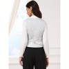 INSPIRE CHIC Women's Vintage Waistcoat Button Up Steampunk Jacquard Sleeveless Suit Vest - 3 of 4