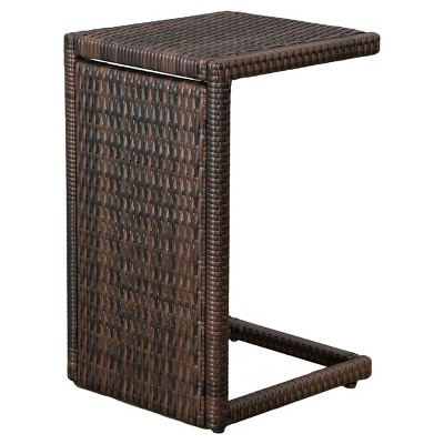 target wicker side table