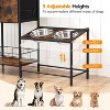 Elevated Pet Feeding Station Set: 2 - Tier Food & Water Bowl Stand with Storage Drawer, Rustic Wood & Metal Frame, Ideal for Small Spaces - 3 of 4