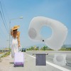 Unique Bargains Inflatable Travel Pillow Press to Inflate for Airplane Train Office - 2 of 4
