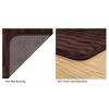Hastings Home Microfiber Memory Foam Bathmat With Wave Pattern - 59" x 24", Chocolate - 3 of 4