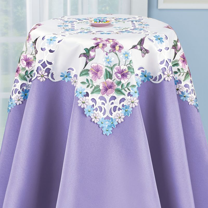 Collections Etc Floral Hummingbird Table Topper, 2 of 4