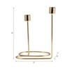Decorative Taper Candle Holders for Living Home Decor - Swirl Candle Holder Centerpieces for Table, Office or Mantel - 8" Metallic Gold - 4 of 4