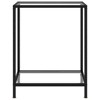 vidaXL Console Table Clear and Black Tempered Glass, Powder-Coated Steel - 3 of 4