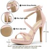Allegra K Women's Back Zipper Platform Stiletto Heels Ankle Strap Sandals - 2 of 4