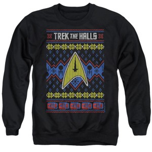 Men's Star Trek Trek The Halls Ugly Christmas Crewneck Sweatshirt - 1 of 4