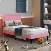 VECELO Upholstered Bed with Adjustable Headboard, Bed Frame - 2 of 4