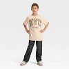 Boys' Camo NYC Brooklyn Oversized Short Sleeve Graphic T-Shirt - Beige - 4 of 4