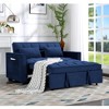 VYNXARIA 55inch Pull-out Sleeper Sofa bed, can be easily converted into a twin size bed,Blue - 3 of 4