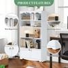 63"H 5-Tier Bookcase – Large Open Display Storage Shelves for Living Room & Home Office White/Walnut - 4 of 4