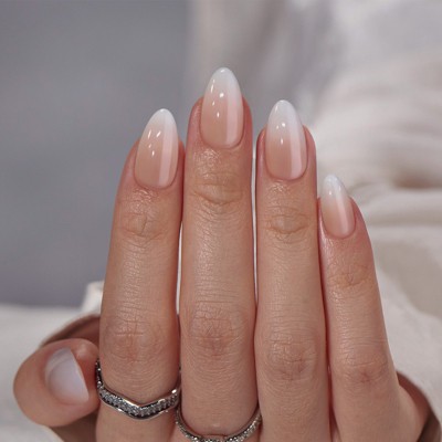 BTArtboxnails Vanilla Cream Almond Nails - Press On Nails