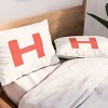 Deny Designs Standard April Lane Art Block Red Monogram H Microfiber Printed Pillow Sham - 2 of 3