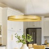 ALOADECOR Modern And Contemporary 1-Light Round Pendant LED Ring Chandelier - 3 of 4