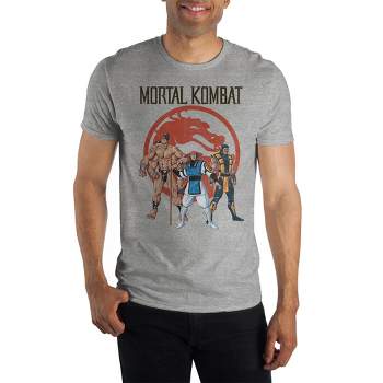 Mortal Kombat Video Game Mens Grey Short Sleeve Shirt