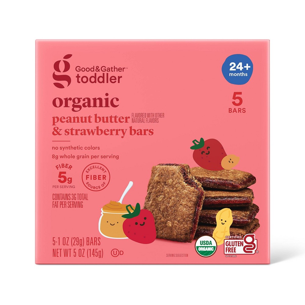 Organic Peanut Butter & Strawberry Sandwich Bar - 145gm - Good & Gather™