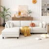 110" Modern L-Shaped Modular Sectional Sofa with Removable Ottoman and 5 Pillows - 2 of 4
