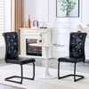 KTMBDW Faux Leather Metal Frame Dining Chairs,Modern Retro Alligator Skin Upholstered Dining Chairs for Kitchen,Living Room - 2 of 4