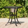 Maggift Patio End Tables, Stylish End Tables for Indoor and Outdoor Use, Ideal for Gardens, Backyard, Special Design, Black, 21"*21"*25" - 3 of 4