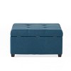 PAGED Upholstered Storage Ottoman, Modern Vanity Chair Footrest Ottoman with Wooden Frame for Living Room, Bedroom, No Assembly Required - 3 of 4