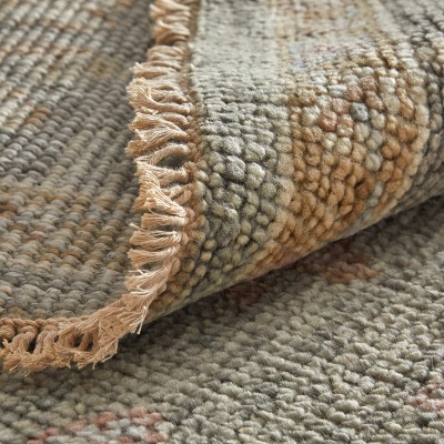 Carrington Gray and Gold Hand-Knotted Wool Area Rug