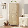 Tall Storage Cabinet, Kitchen Pantry Cabinet 5 Tier Bathroom Cabinet with 4 Doors Adjustable Shelves for Kitchen, Dining Room, Bathroom - 3 of 4