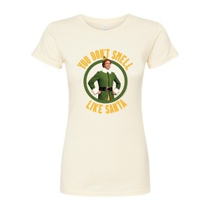 Women's - ELF - Christmas You Don't Smell Like Santa Fitted Graphic T-Shirt - 1 of 3