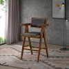 Christopher Knight Home Hamilton Mid-Century Modern 26" Solid Wood and Faux Leather Upholstered Counter Arm Stool(Set of 2) - 4 of 4