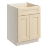 CASAINC 24 in. W x 34.5 in. H x 24 in. D Base Kitchen Cabinet with Drawer and Double Doors – Plywood Frame, Full Overlay, Soft-Close, RTA - 2 of 4
