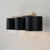 Capital Lighting Weller 3 - Light Vanity in  Matte Brass/Black - 3 of 4