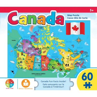 MasterPieces Puzzles Collection -  Canada Map 60 Piece Jigsaw Puzzle