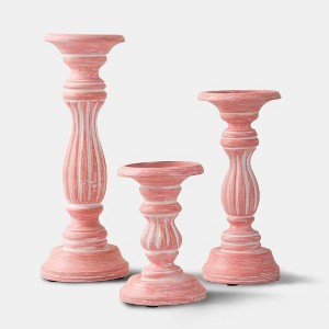 Mela Artisans Rose Reverie Pillar Candleholders, Set of 3 - 1 of 4