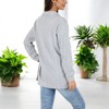 Anna-Kaci Women's Ribbed V-Neck Pullover Top with Collar and Side Slits for Casual Styles - 2 of 4
